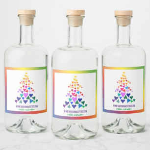 Étiquettes Pour Bouteilles De Liqueur Noël en arc-en-ciel