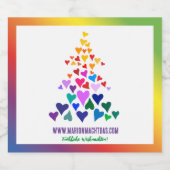 Étiquettes Pour Bouteilles De Liqueur Noël en arc-en-ciel (Étiquettes simples)