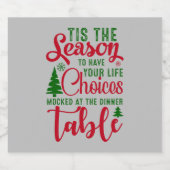 Étiquettes Pour Bouteilles De Liqueur Noël saison de design de choix (Étiquettes simples)