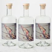 Étiquettes Pour Bouteilles De Liqueur Oiseaux de Galah dans l'arbre 1 (Bouteilles)