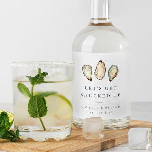 Étiquettes Pour Bouteilles De Liqueur On se fait baiser. Mariage d'huîtres côtières