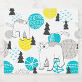 Étiquettes Pour Bouteilles De Liqueur Ours polaire (Étiquettes simples)