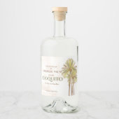 Étiquettes Pour Bouteilles De Liqueur Palme tropicale Coquito Coconut (Devant)