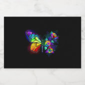 Étiquettes Pour Bouteilles De Liqueur Papillon arc-en-ciel (Étiquettes simples)