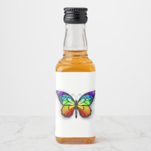 Étiquettes Pour Bouteilles De Liqueur Papillon arc-en-ciel monarque