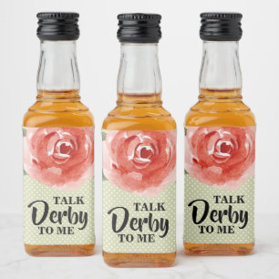 Étiquettes Pour Bouteilles De Liqueur Parle Derby à Moi Floral