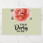 Étiquettes Pour Bouteilles De Liqueur Parle Derby à Moi Floral (Étiquettes simples)