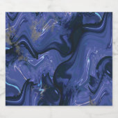 Étiquettes Pour Bouteilles De Liqueur Parties scintillant bleue Galaxy Swirl Abstrait Mo (Étiquettes simples)