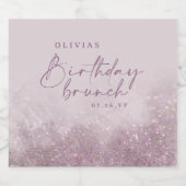 Étiquettes Pour Bouteilles De Liqueur Parties scintillant violet Lilac élégant brunch d' (Étiquettes simples)