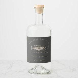 Étiquettes Pour Bouteilles De Liqueur Pêcheur Drôle Party de Bachelor de Pêche Sur Mesur