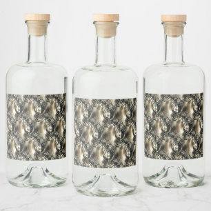 Étiquettes Pour Bouteilles De Liqueur Perles dorées