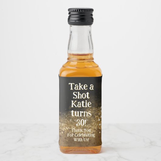 Étiquettes Pour Bouteilles De Liqueur Personalized Whiskey Bottle Label – Birthday Party (Devant)