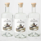 Étiquettes Pour Bouteilles De Liqueur Phéasants, Chasse royale (Bouteilles)