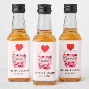 Étiquettes Pour Bouteilles De Liqueur Philtre d'amour Joyeuse Saint-Valentin Personnalis