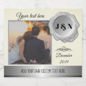 Étiquettes Pour Bouteilles De Liqueur Photo personnalisée Gin (Étiquettes simples)