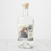 Étiquettes Pour Bouteilles De Liqueur Photo personnalisée Gin (Devant)