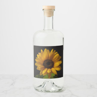 Étiquettes Pour Bouteilles De Liqueur Photos de tournesol en verre vieil esprit