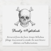Étiquettes Pour Bouteilles De Liqueur Poison d'Halloween (Étiquettes simples)