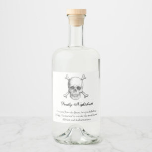 Étiquettes Pour Bouteilles De Liqueur Poison d'Halloween