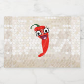 Étiquettes Pour Bouteilles De Liqueur Poivron chaud amusant (Étiquettes simples)