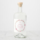 Étiquettes Pour Bouteilles De Liqueur Première communion de germe rose (Devant)