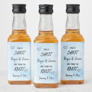 Étiquettes Pour Bouteilles De Liqueur Prenez Un Tir Nouez Le Nœud Personnalisé Hiver