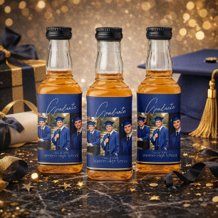Étiquettes Pour Bouteilles De Liqueur Présentation de photos de fête de fin d'études mod