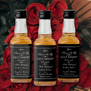 Étiquettes Pour Bouteilles De Liqueur Proposition mariage Serez-Vous Mon Groomsman Mini