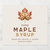 Étiquettes Pour Bouteilles De Liqueur Recette maison au sirop d'érable (Étiquettes simples)