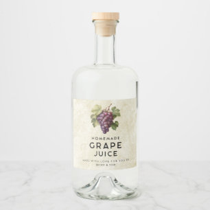 Étiquettes Pour Bouteilles De Liqueur Recette maison de jus de raisin rouge vintage