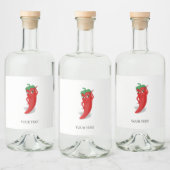 Étiquettes Pour Bouteilles De Liqueur Red Hot Pepper Diva (Bouteilles)