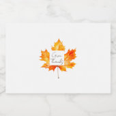 Étiquettes Pour Bouteilles De Liqueur Remerciez Fall Leaves Thankgiving (Étiquettes simples)