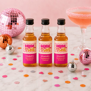 Étiquettes Pour Bouteilles De Liqueur Rétro Peach Ivre d'Amour