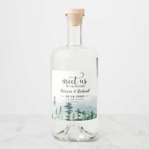 Étiquettes Pour Bouteilles De Liqueur Retrouvez-Nous Dans Les Bois Mariage En Plein Air