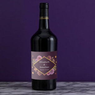 Étiquettes Pour Bouteilles De Liqueur Romantique Automne Dahlia Mariage