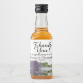 Étiquettes Pour Bouteilles De Liqueur Romantique Dusty violet Rose Merci Mini (Devant)