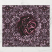 Étiquettes Pour Bouteilles De Liqueur Rose Mandala  (Étiquettes simples)
