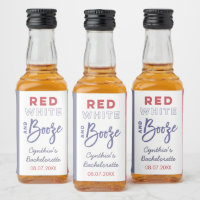 Rouge Blanc Et Alcool USA Faveur de Fête de Bachel