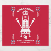 Étiquettes Pour Bouteilles De Liqueur Royal Coronation King Charles III (Étiquettes simples)