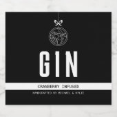 Étiquettes Pour Bouteilles De Liqueur Saveur de vacances Gin infusé (Étiquettes simples)