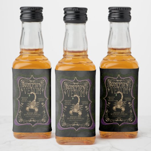 Étiquettes Pour Bouteilles De Liqueur Scorpion Venom Apothecaire gothique Halloween (Bouteilles)