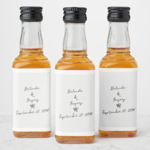 Étiquettes Pour Bouteilles De Liqueur Script Typographie écrite à la main Mariage Faveur