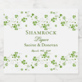 Étiquettes Pour Bouteilles De Liqueur Shamrock irlandais Mariage Clover (Étiquettes simples)