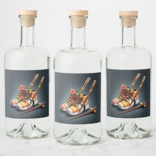 Étiquettes Pour Bouteilles De Liqueur Shoeshi ME - Unique Basket Sushi