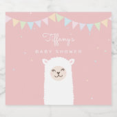 Étiquettes Pour Bouteilles De Liqueur Simple Elegant Douce Alpaca Llama Baby shower fill (Étiquettes simples)