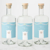 Étiquettes Pour Bouteilles De Liqueur Simple Elegant Doux Alpaca Llama Baby shower garço (Bouteilles)