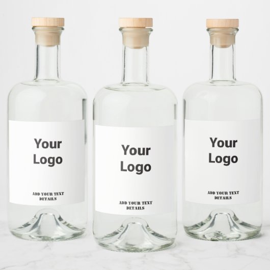 ÉTIQUETTES POUR BOUTEILLES DE LIQUEUR SIMPLE MODERNE MODERNE MONOGRAM ÉLÉGANT CHIC STYLE (Bouteilles)