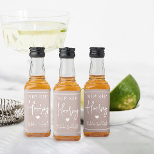 Étiquettes Pour Bouteilles De Liqueur Sip Sip Hooray Bachelorette Party Favoriser