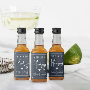 Étiquettes Pour Bouteilles De Liqueur Sip Sip Hooray Bachelorette Party Favoriser