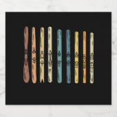 Étiquettes Pour Bouteilles De Liqueur Ski - Collection de planches à ski (Étiquettes simples)